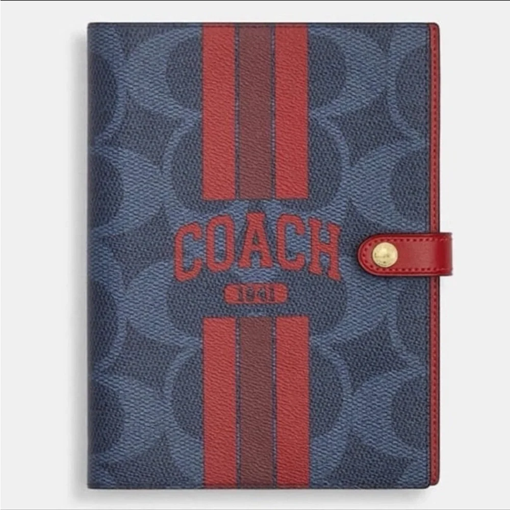 NWT ♥️💙 Coach LIMITED EDITION Signature Coach Notebook & Case • Denim & Bold Red